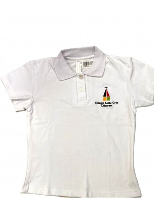 Polera de Pique Niña Manga Corta Colegio Santa Cruz de...