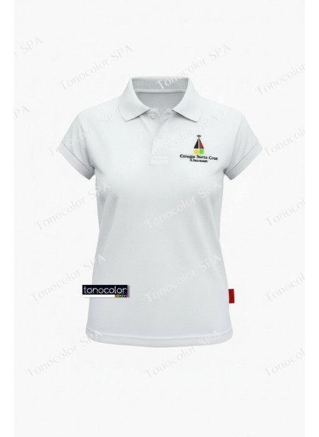 Polera de Pique Niña Manga Corta Colegio Santa Cruz de Chicureo