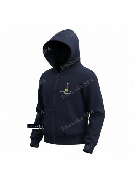 Polerón de Buzo Con Gorro Colegio Santa Cruz de Chicureo