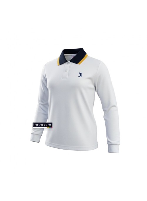 Polera Pique Unisex Manga Larga Colegio San...